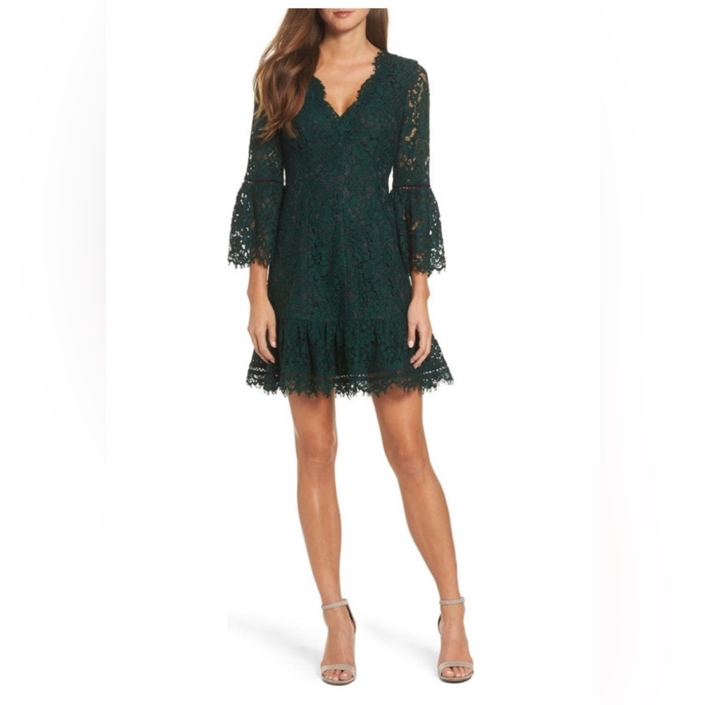 NWT Eliza J emerald lace dress